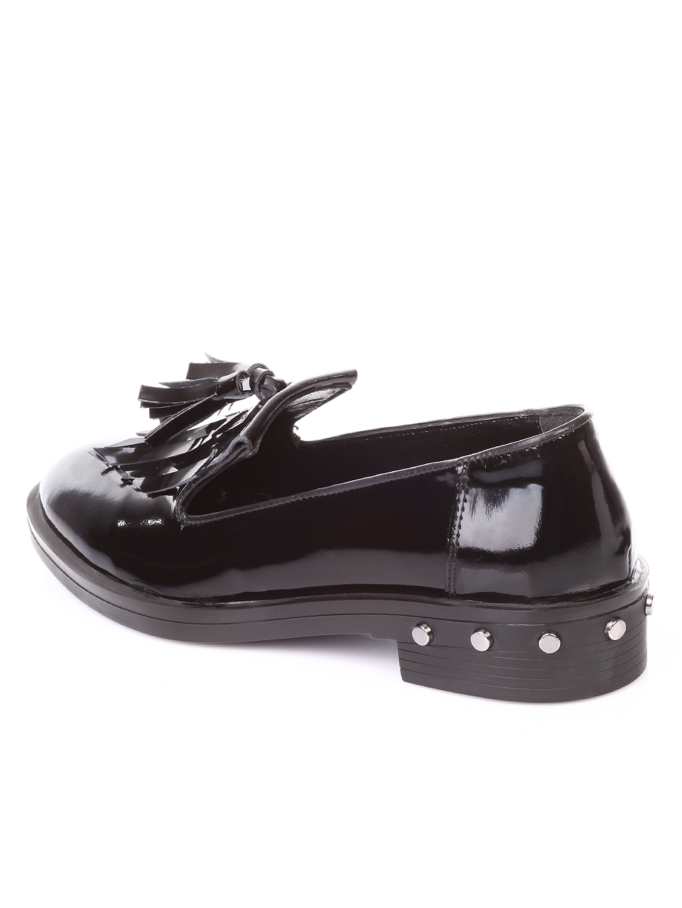 Ежедневни дамски обувки от естествен лак 3AT-181093 black