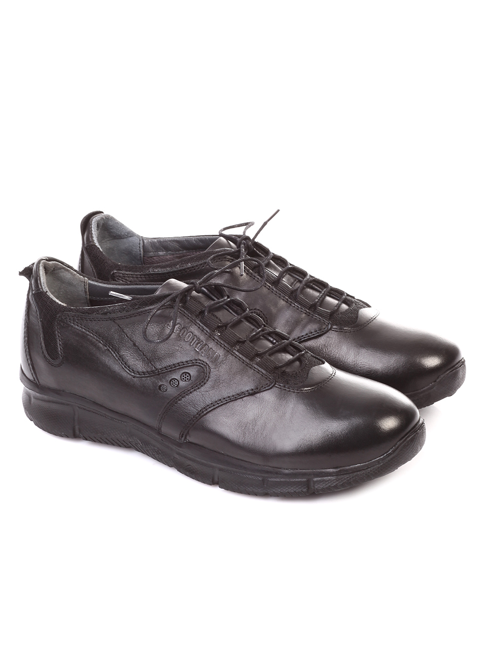 Ежедневни мъжки обувки от естествена кожа 7AT-181103 black