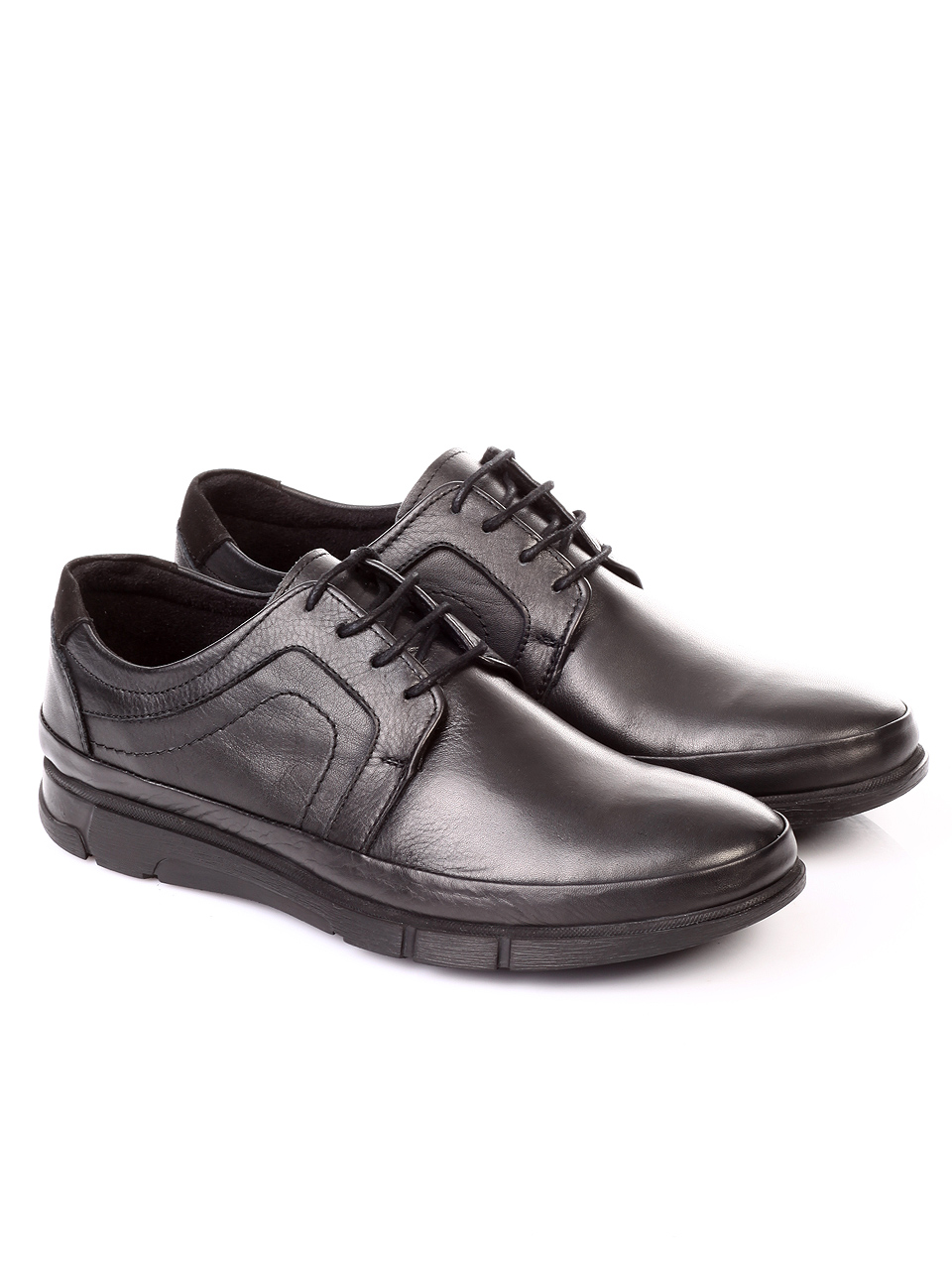 Ежедневни мъжки обувки от естествена кожа 7AT-181109 black
