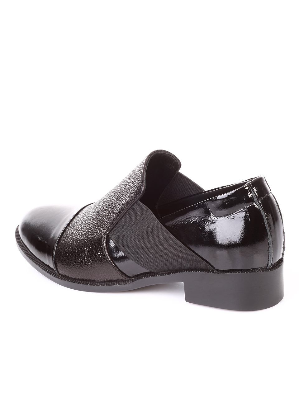 Дамски обувки от естествена кожа и естествен лак 3AT-181037 black