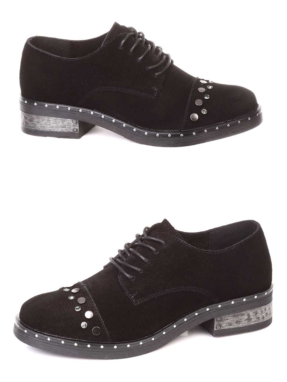 Ежедневни дамски обувки от естествена кожа 3E-18789 black