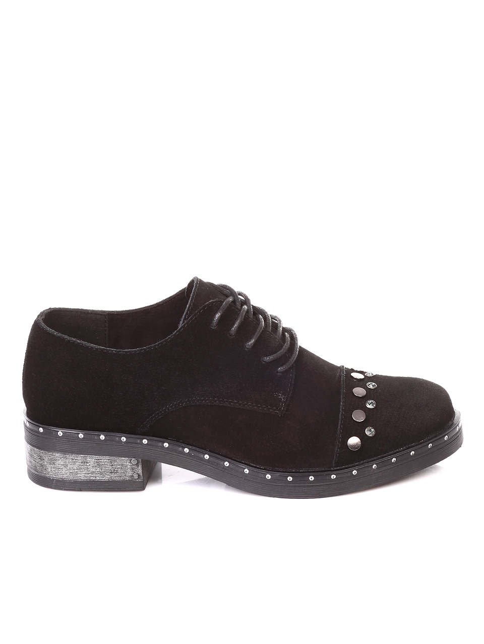 Ежедневни дамски обувки от естествена кожа 3E-18789 black