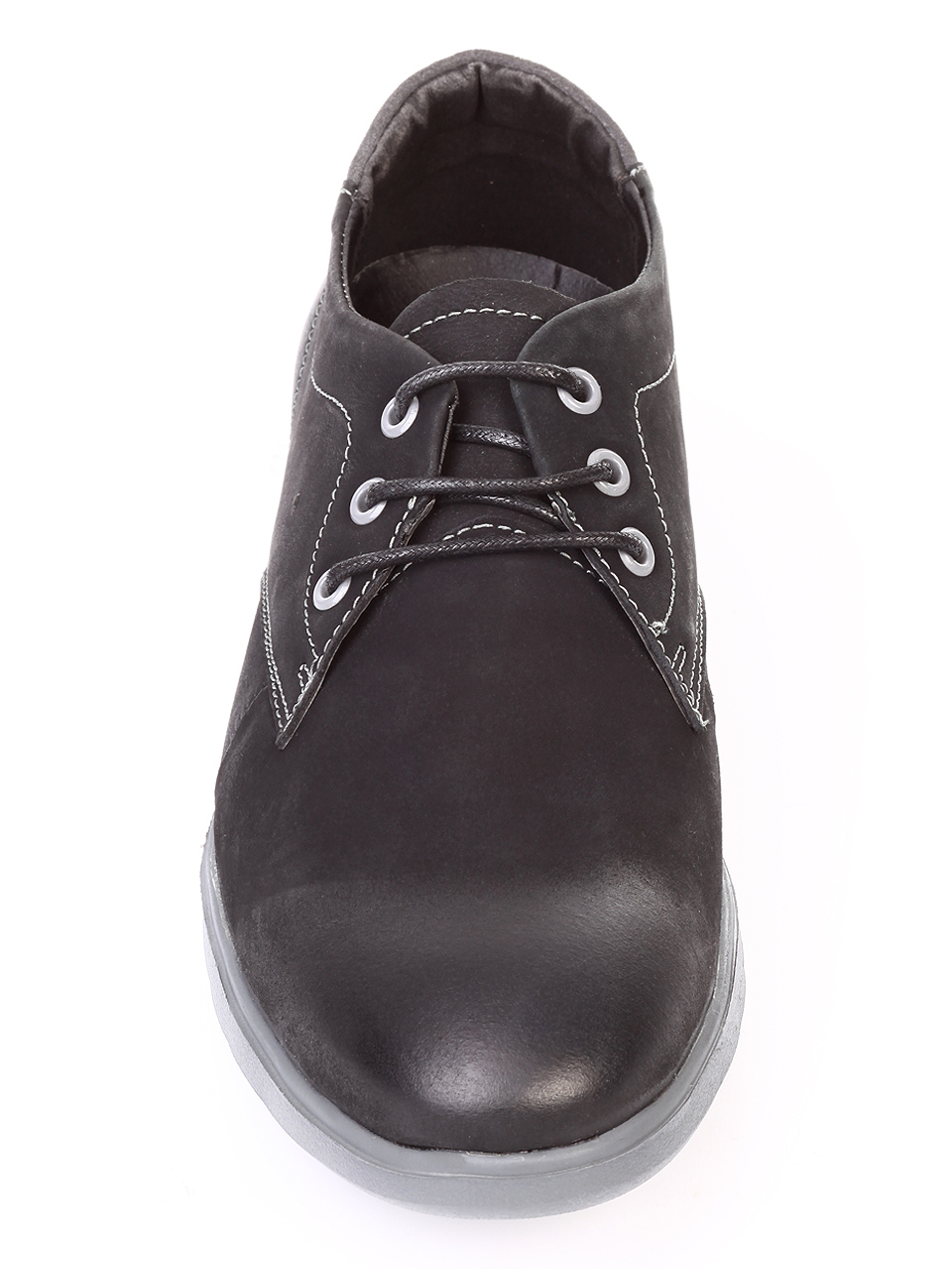 Ежедневни мъжки обувки от естествен набук 7N-18722 black