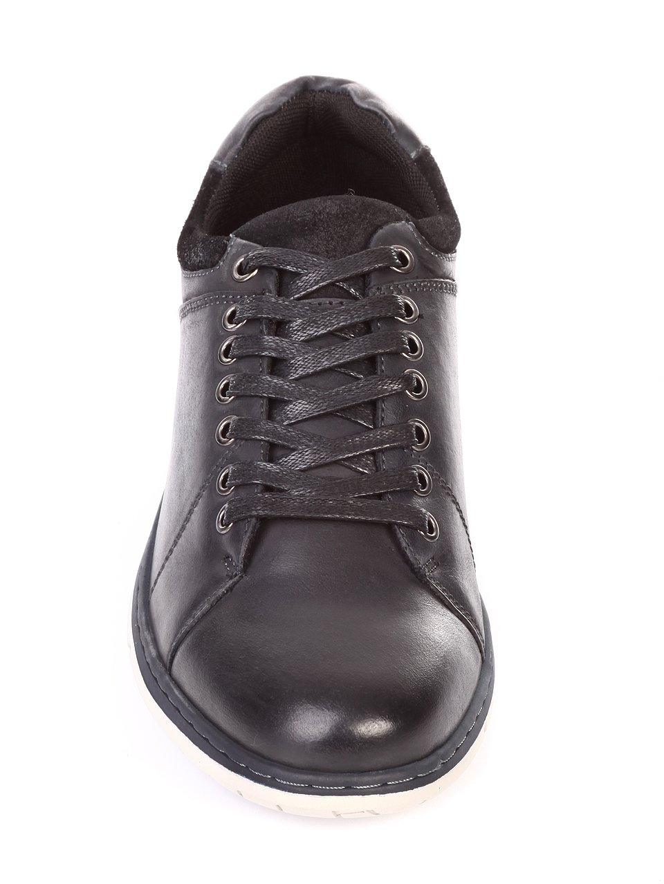 Ежедневни мъжки обувки от естествен набук 7N-18725 black