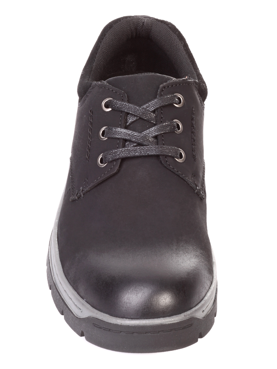 Ежедневни мъжки обувки от естествена кожа и естествен набук 7X-18847 black