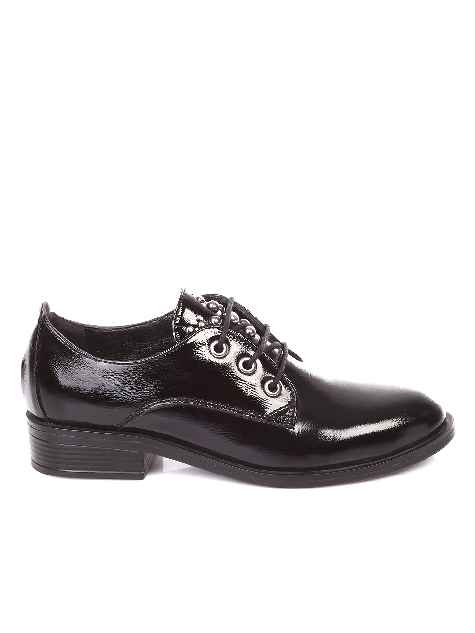 Ежедневни дамски обувки от естествен лак 3AT-181053 black