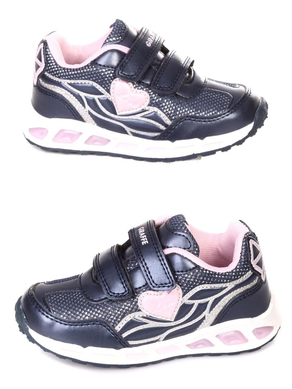 Ежедневни детски обувки в синьо и розово 18K-18898 navy/pink