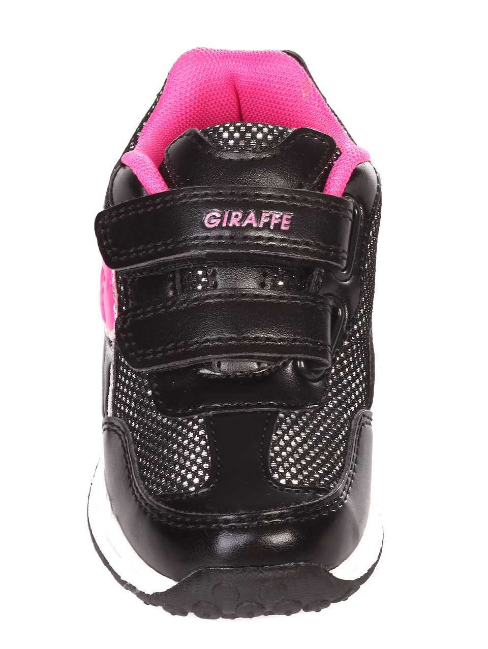 Ежедневни детски обувки в черно и розово 18K-18898 black/fuchsia