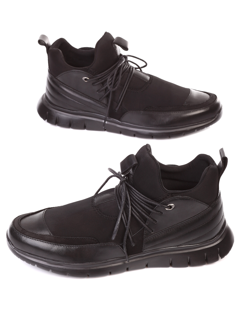 Ежедневни мъжки обувки от естествена кожа 7AB-18986 black