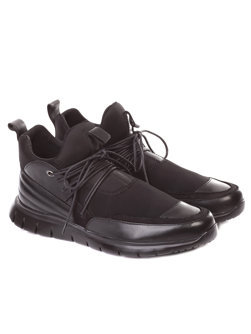 Ежедневни мъжки обувки от естествена кожа 7AB-18986 black