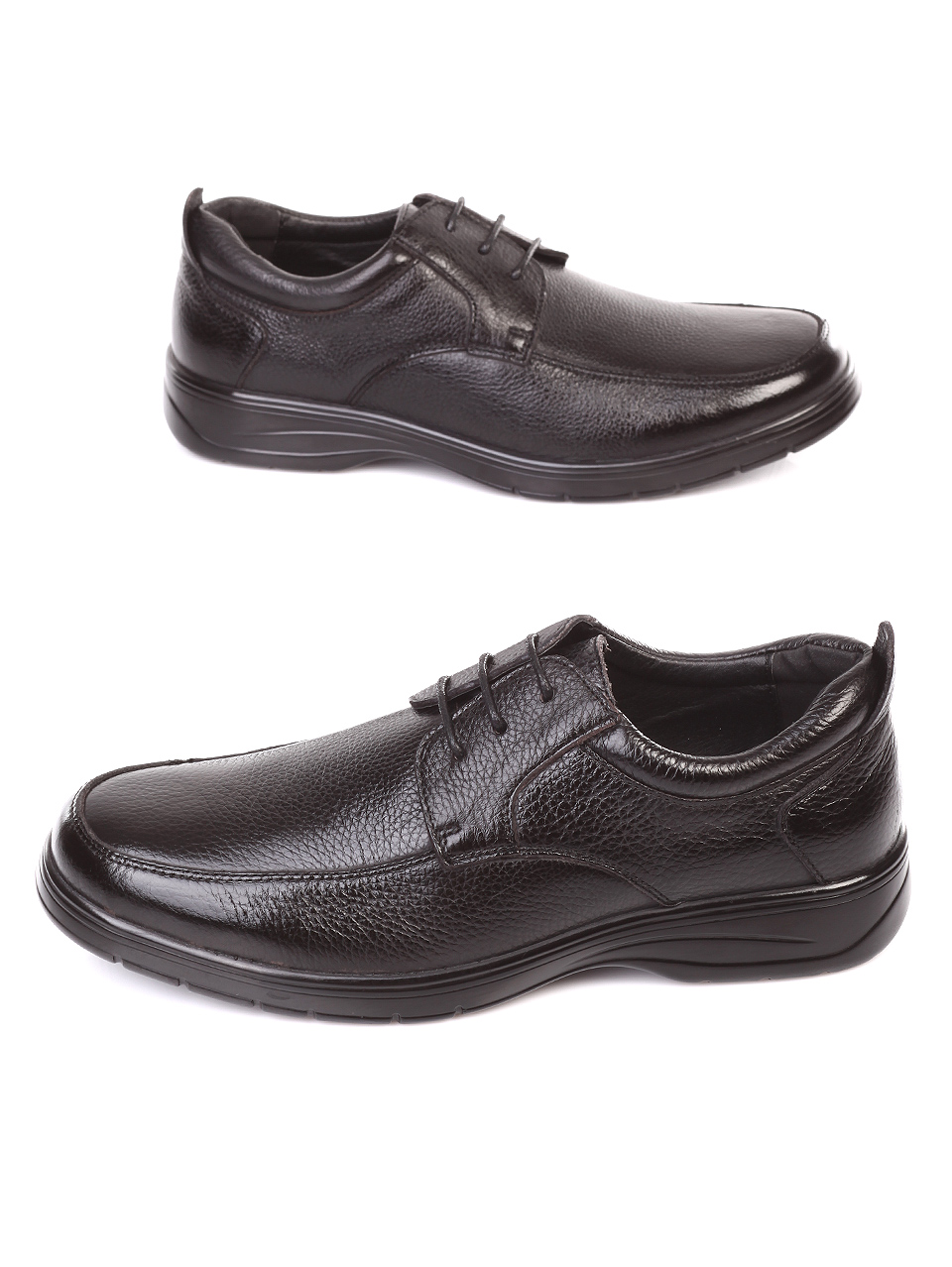 Ежедневни мъжки обувки от естествена кожа 7N-18747 black