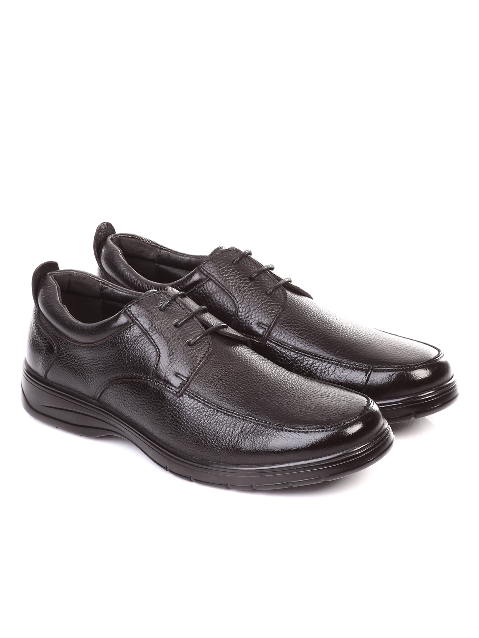 Ежедневни мъжки обувки от естествена кожа 7N-18747 black