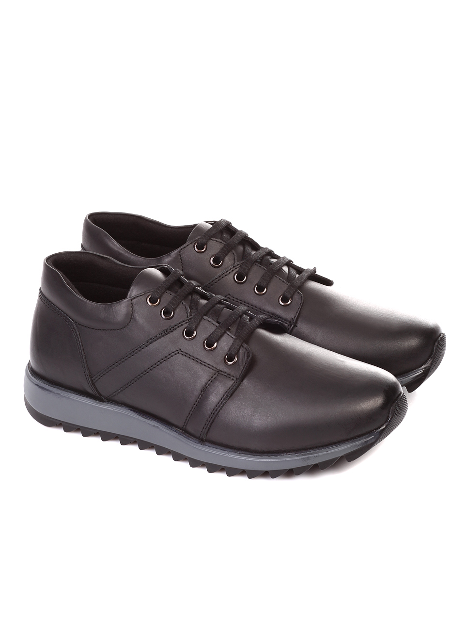 Ежедневни мъжки обувки от естествена кожа 7AT-181136 black
