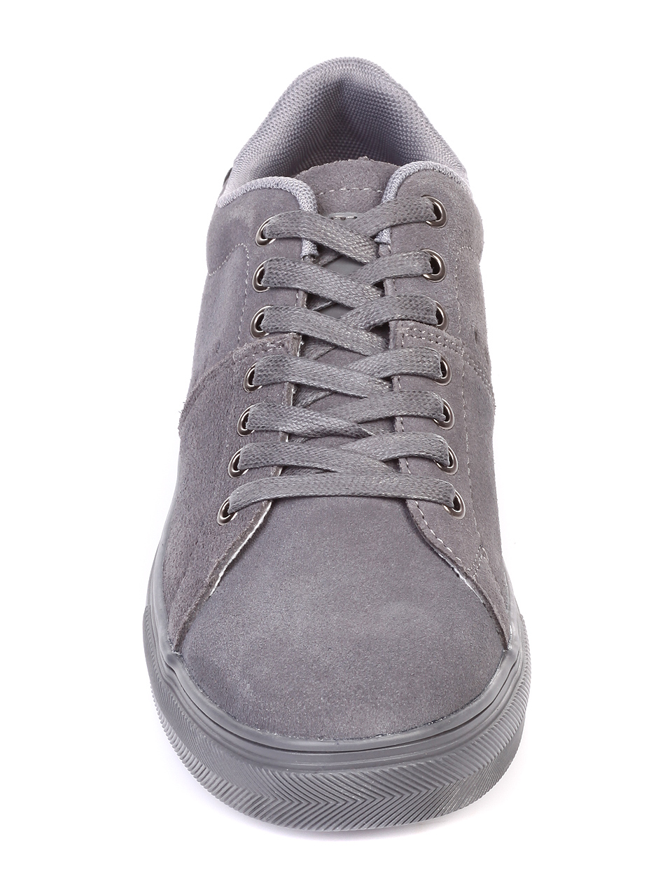 Ежедневни мъжки обувки от естествен велур 7N-19077 grey