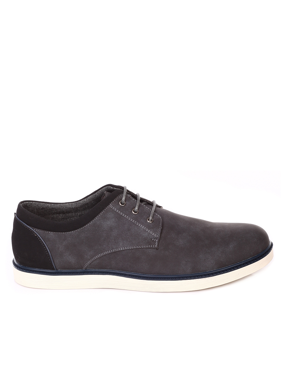 Ежедневни мъжки обувки в сиво 7N-19081 grey