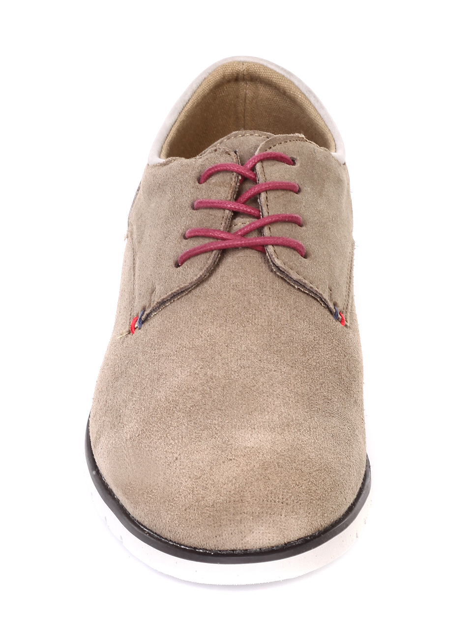 Ежедневни мъжки обувки от естествен велур 7N-19091 grey