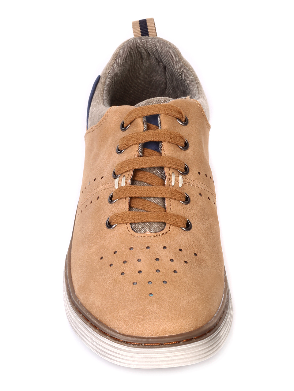 Ежедневни мъжки обувки в бежово 7N-19083 beige