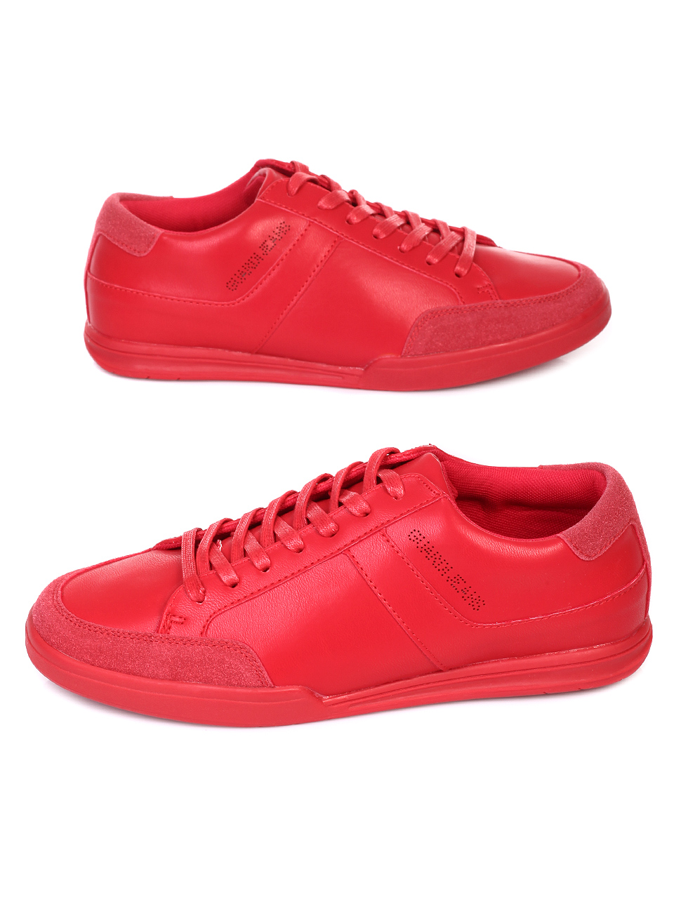 Ежедневни мъжки обувки в червено 7N-19239 red