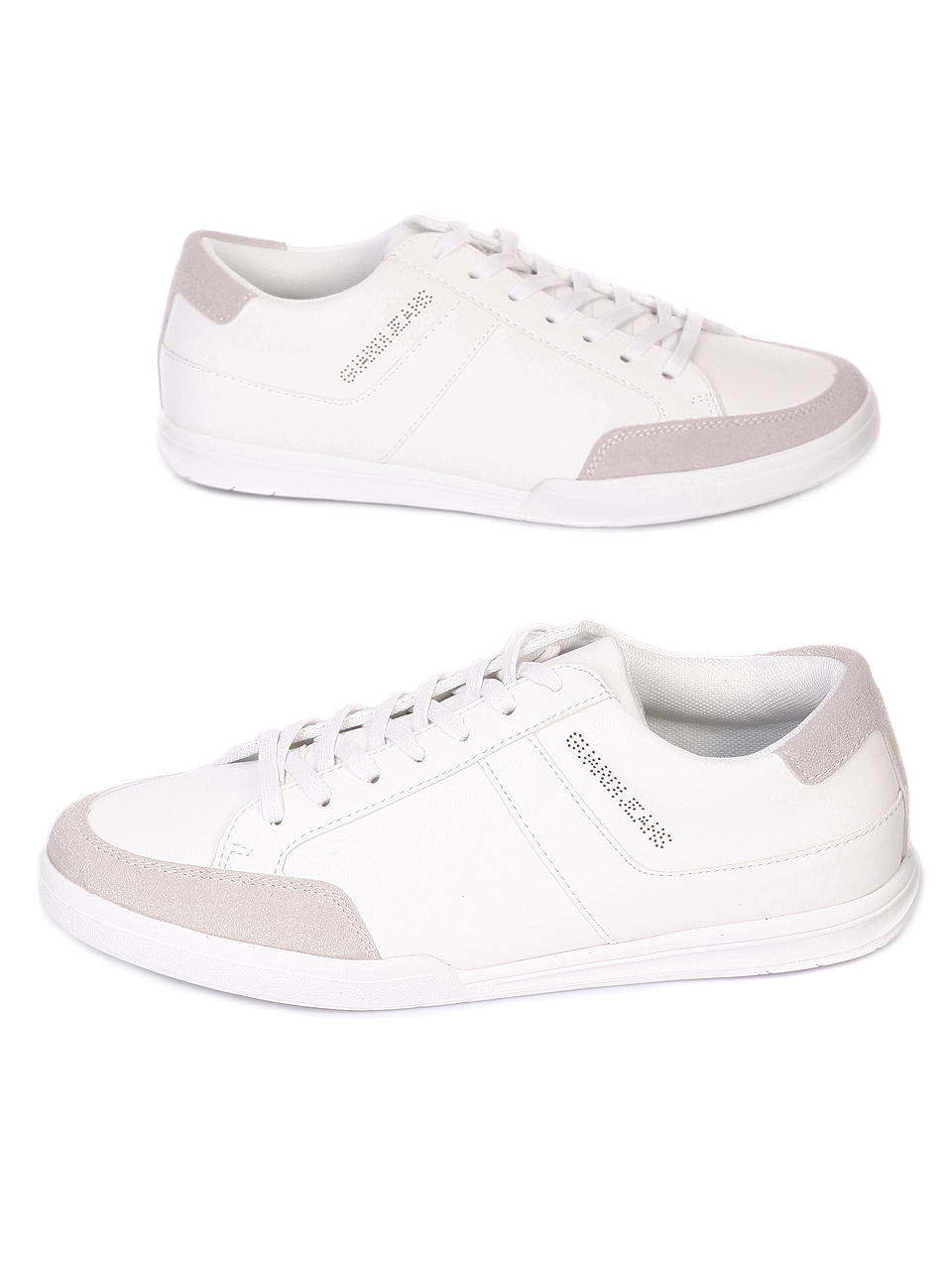 Ежедневни мъжки обувки в бяло 7N-19239 white