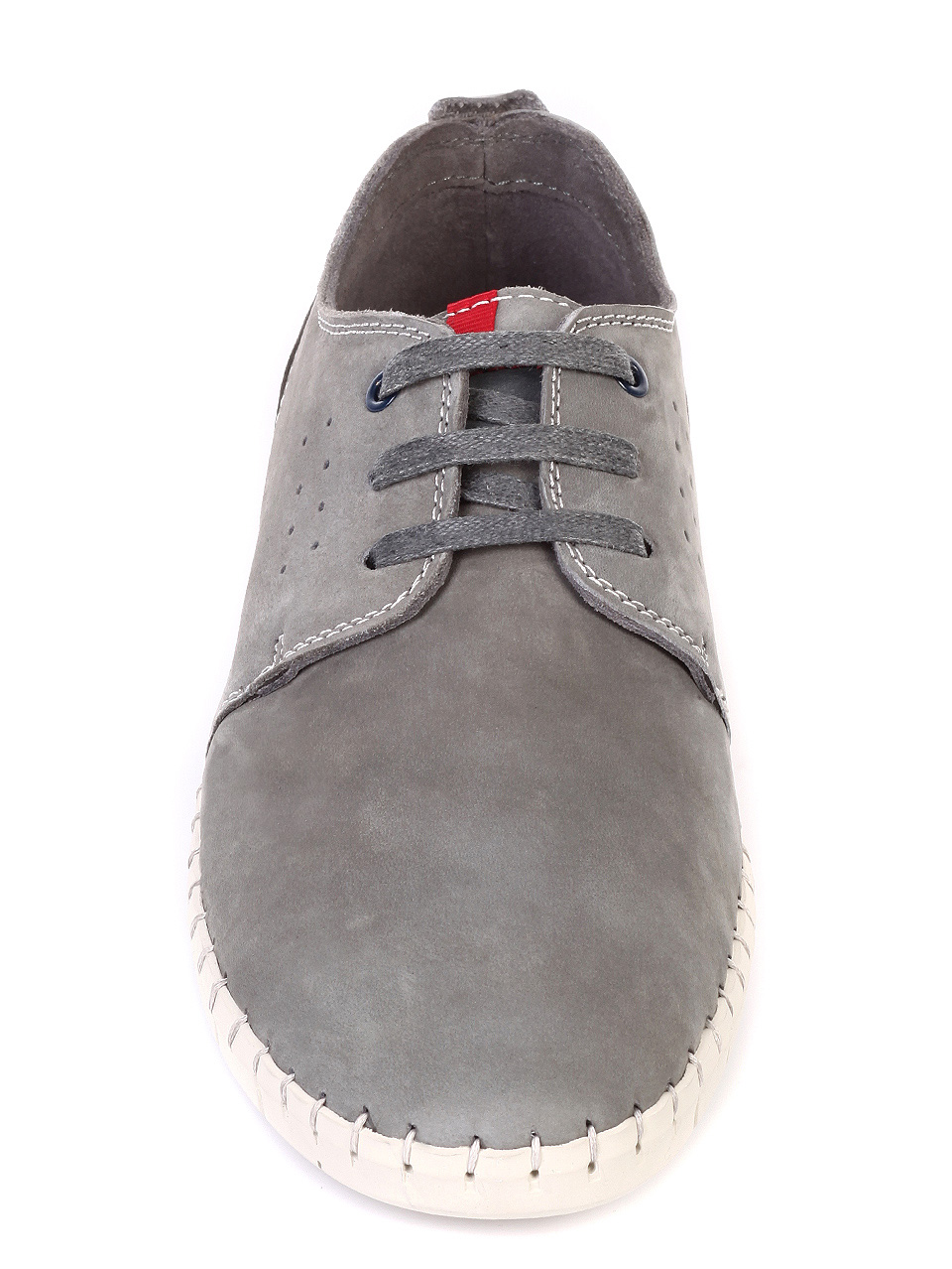Ежедневни мъжки обувки от естествен набук 7W-19101 grey
