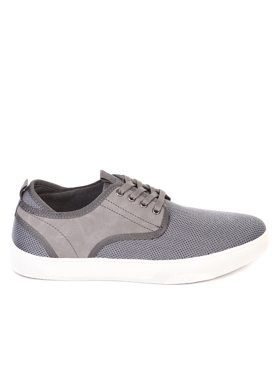 Ежедневни мъжки обувки в сиво 7W-19102 grey
