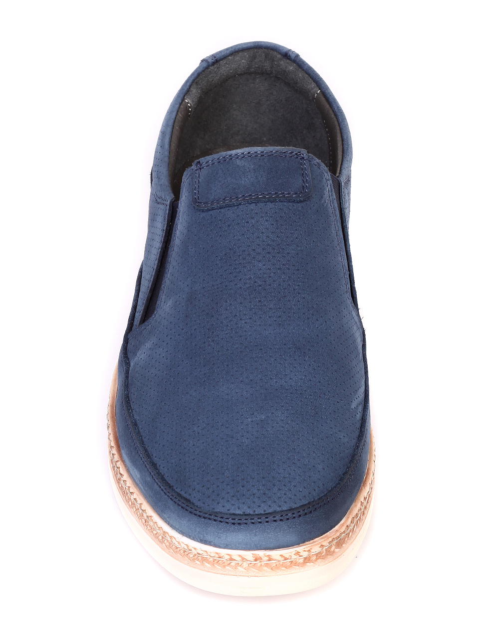 Ежедневни мъжки обувки от естествена кожа 7AT-19446 blue