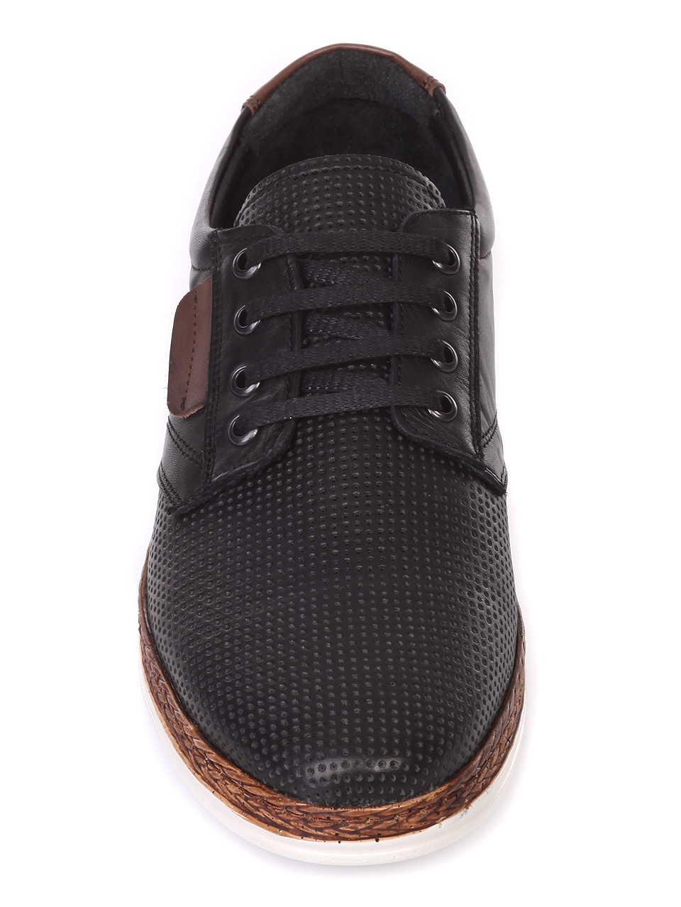 Ежедневни мъжки обувки от естествена кожа 7AT-19447 black