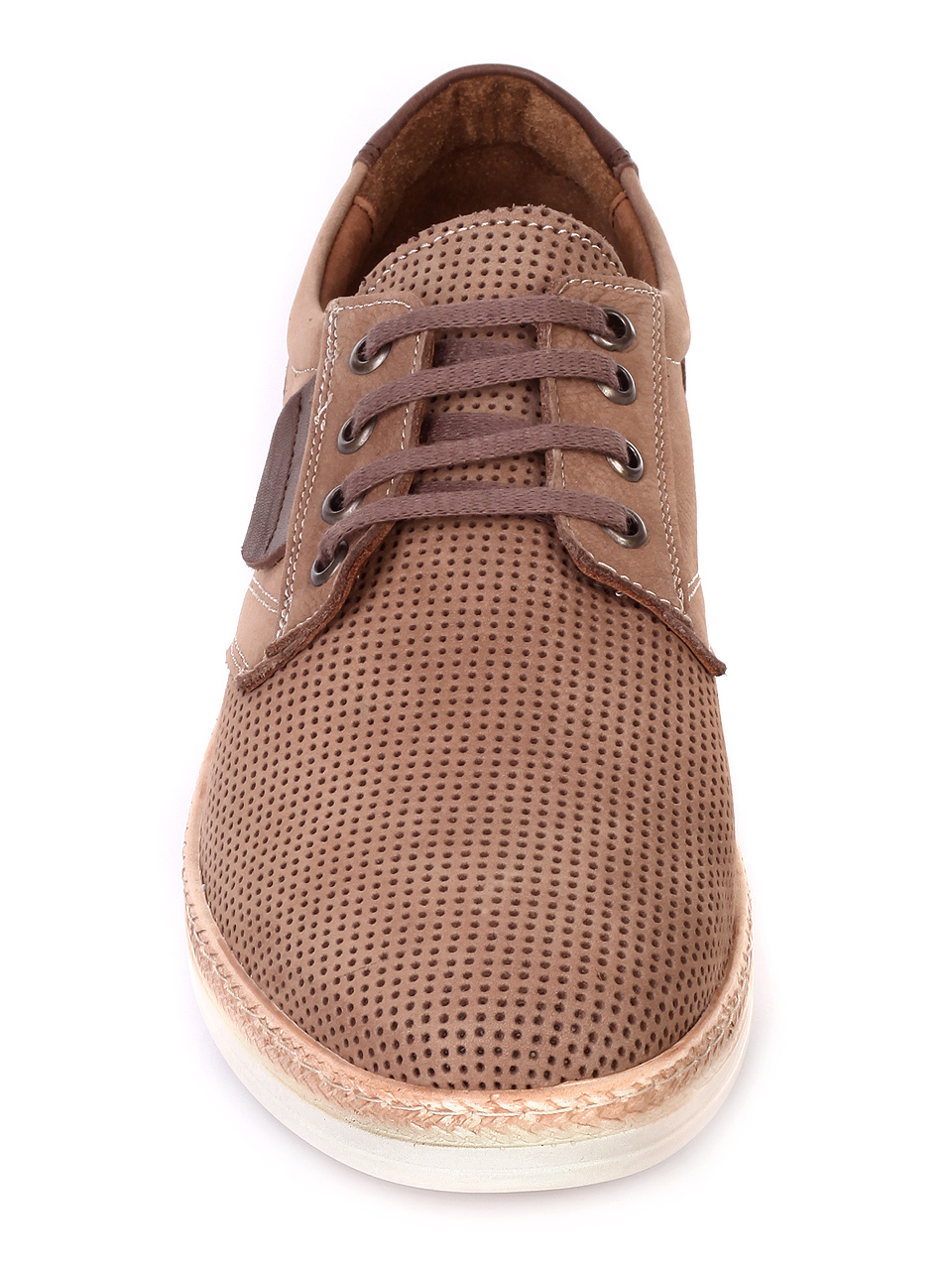 Ежедневни мъжки обувки от естествена кожа 7AT-19447 brown