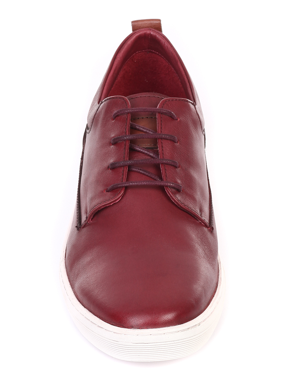 Ежедневни мъжки обувки от естествена кожа 7AT-19455 bordo