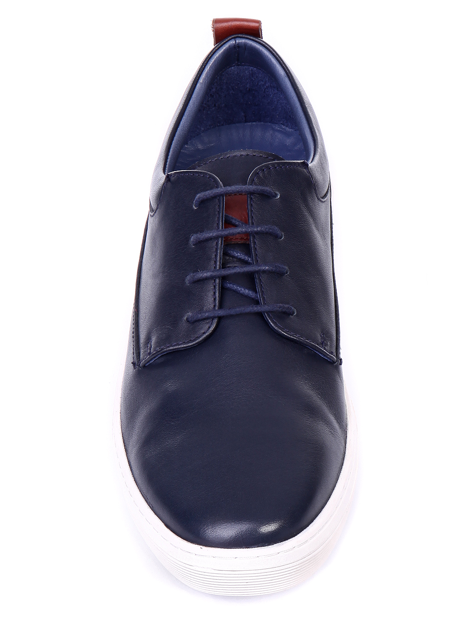 Ежедневни мъжки обувки от естествена кожа 7AT-19455 dk.blue
