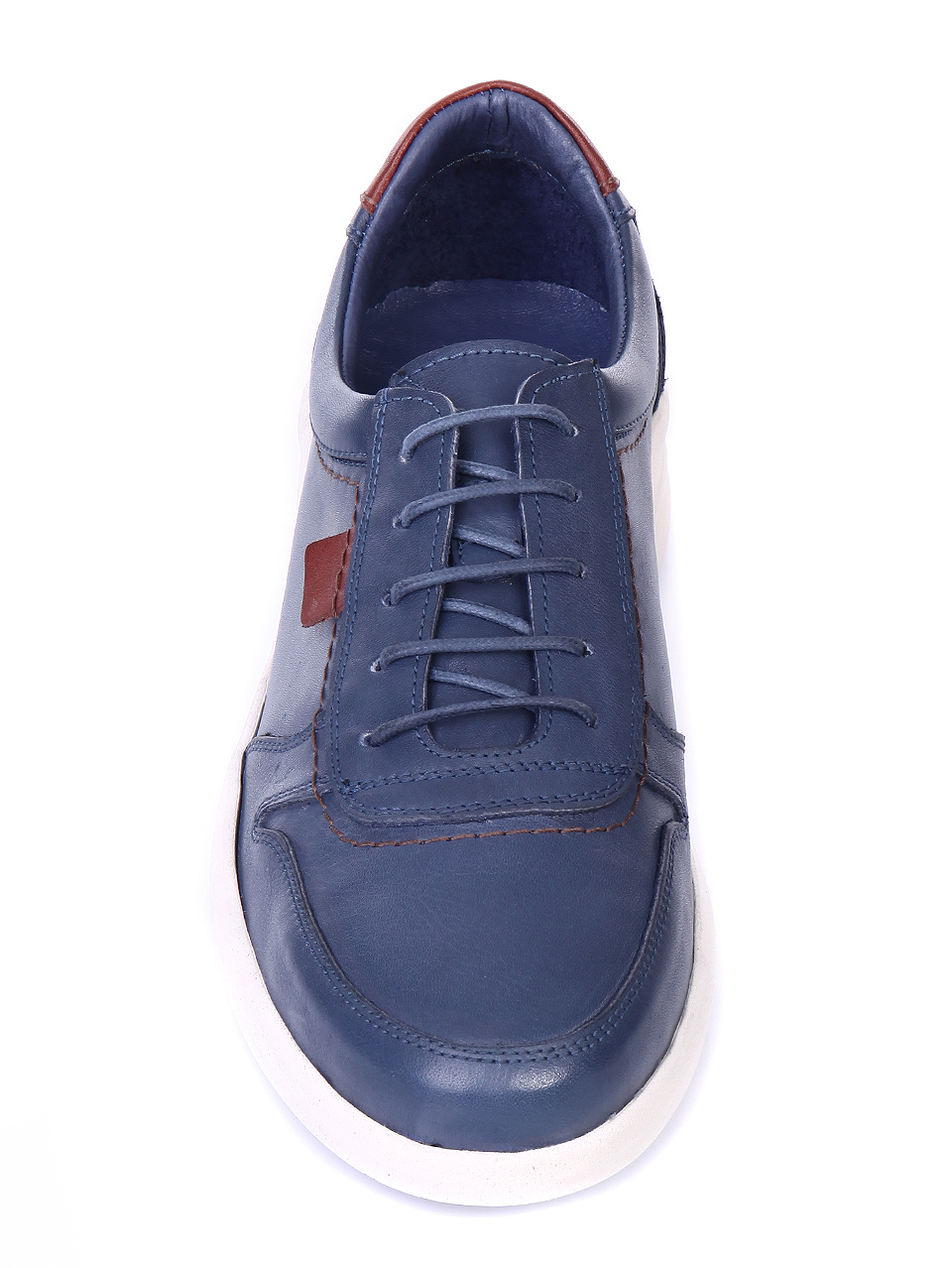 Ежедневни мъжки обувки от естествена кожа 7AT-19456 blue