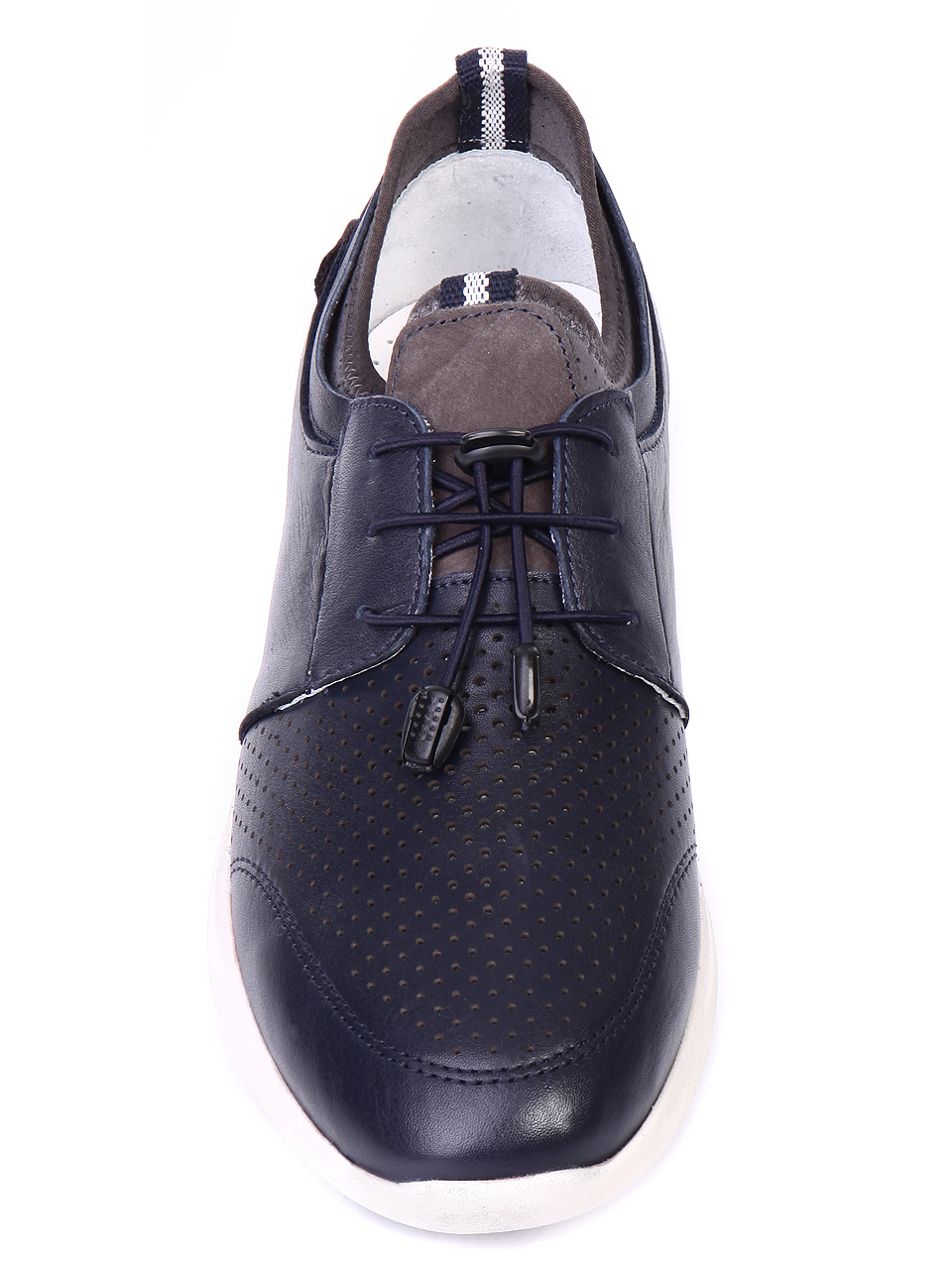 Ежедневни мъжки обувки от естествена кожа 7AT-19460 dk.blue