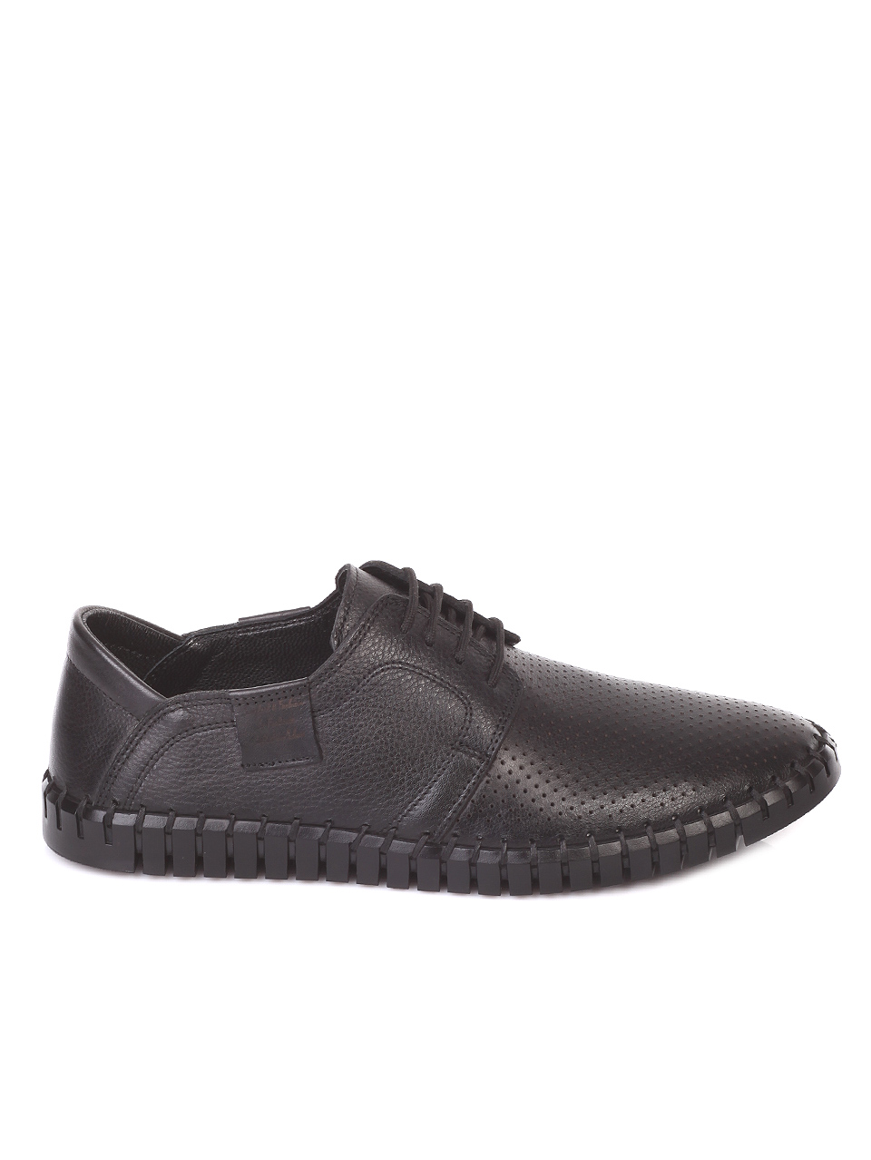 Ежедневни мъжки обувки от естествена кожа 7AT-19437 black