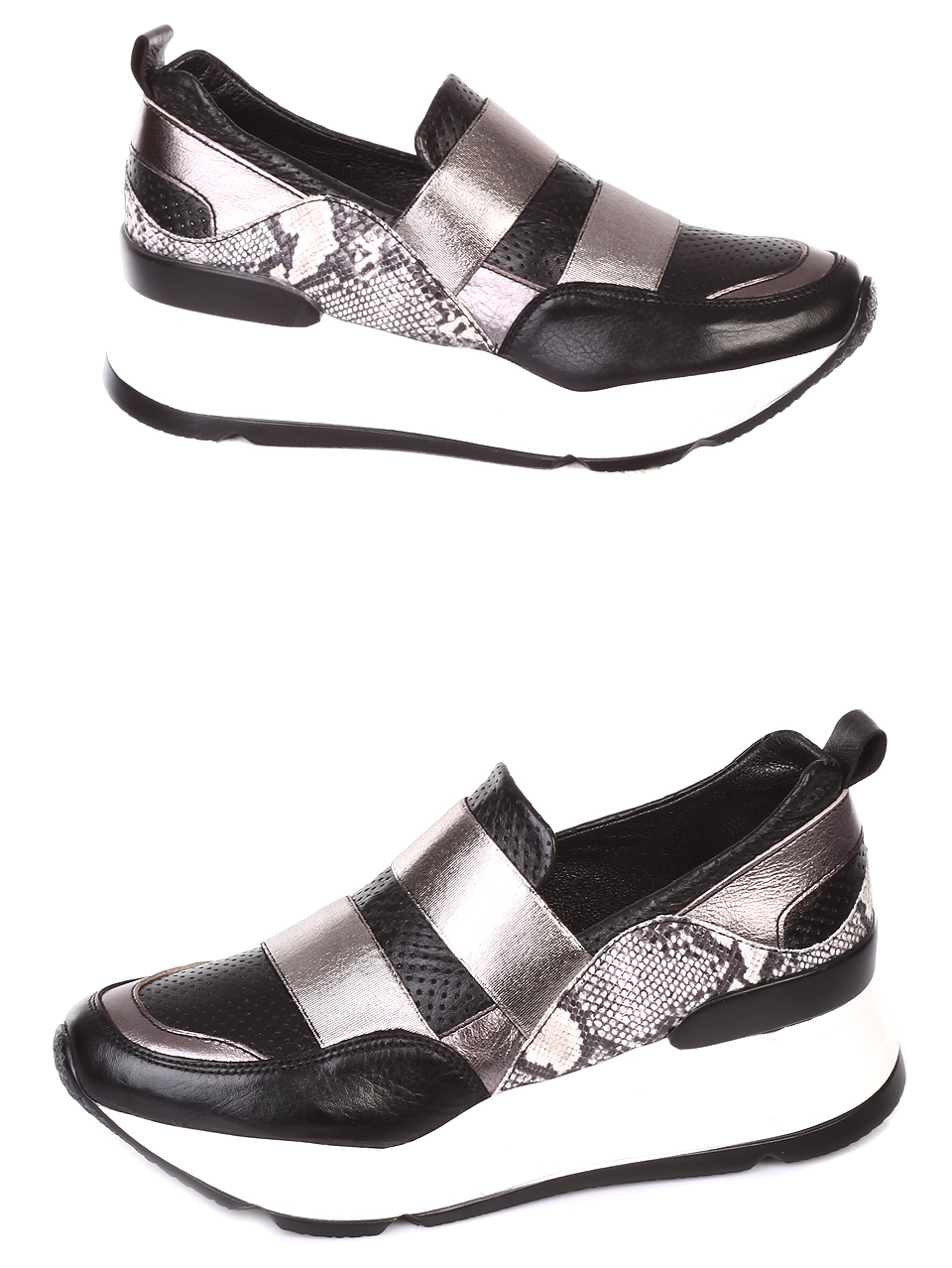 Ежедневни дамски обувки от естествена кожа 3AT-19467 black