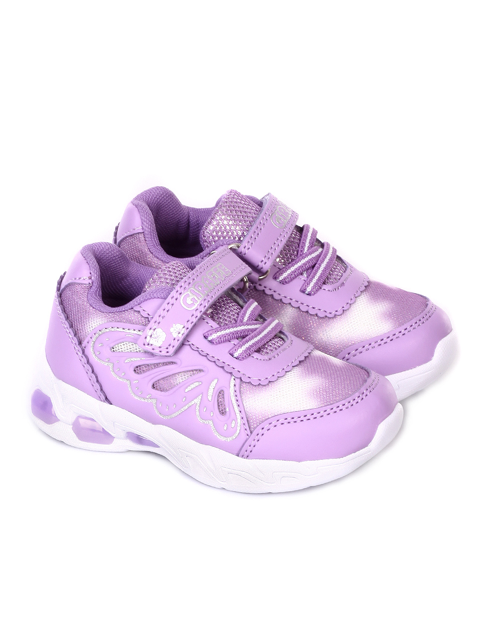 Детски обувки със светещи елементи в лилаво 18K-19226 purple