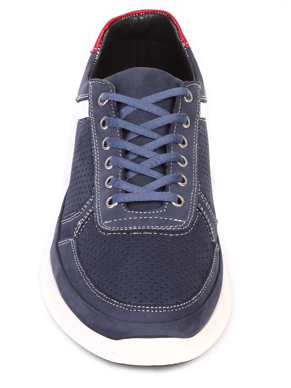 Ежедневни мъжки обувки от естествен набук 7AT-19431 blue