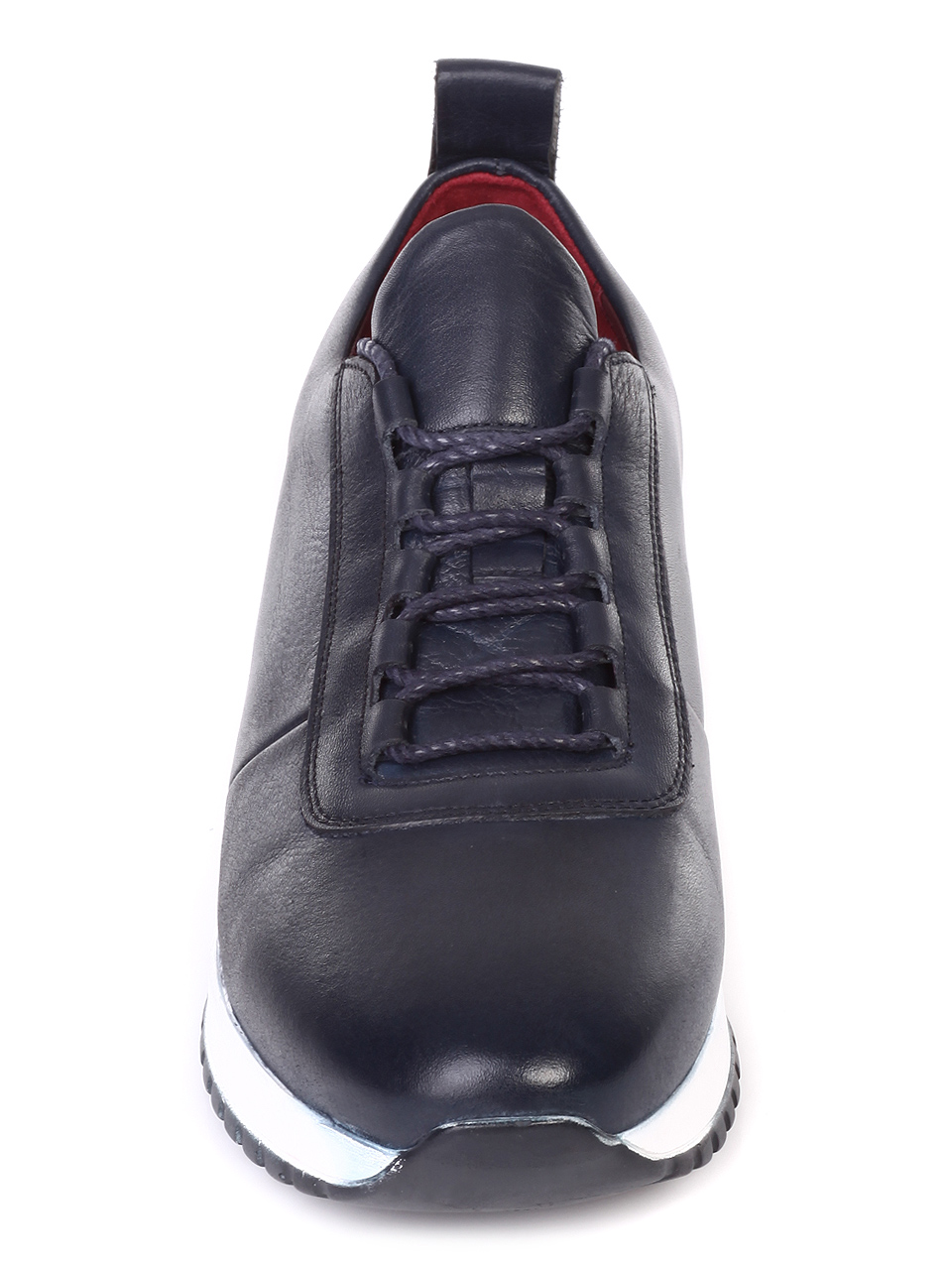 Ежедневни мъжки обувки от естествена кожа 7AT-19433 navy