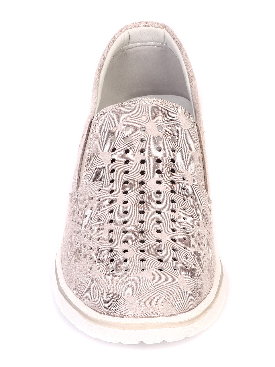 Ежедневни дамски обувки от естествен велур 3AF-19233 dk.beige