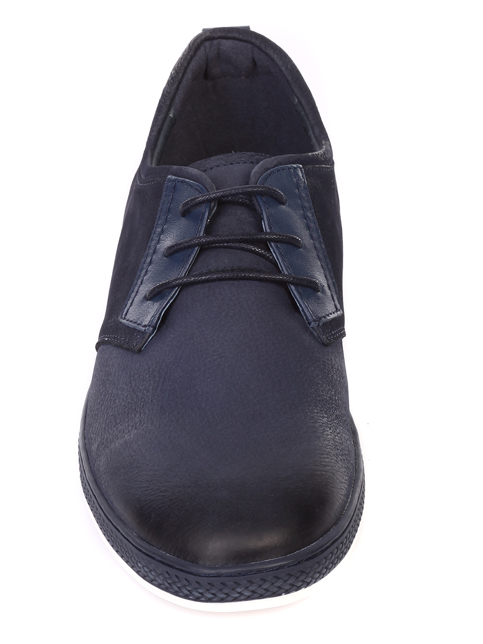 Ежедневни мъжки обувки от естествена кожа 7N-19228 navy