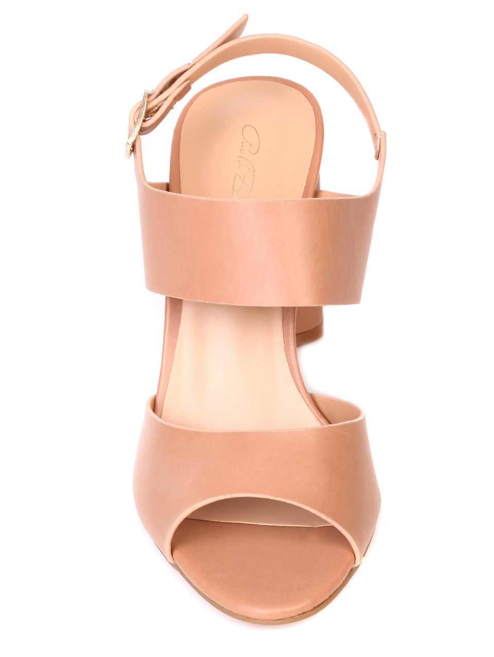 Елегантни дамски сандали на ток в бежово 4F-19255 beige