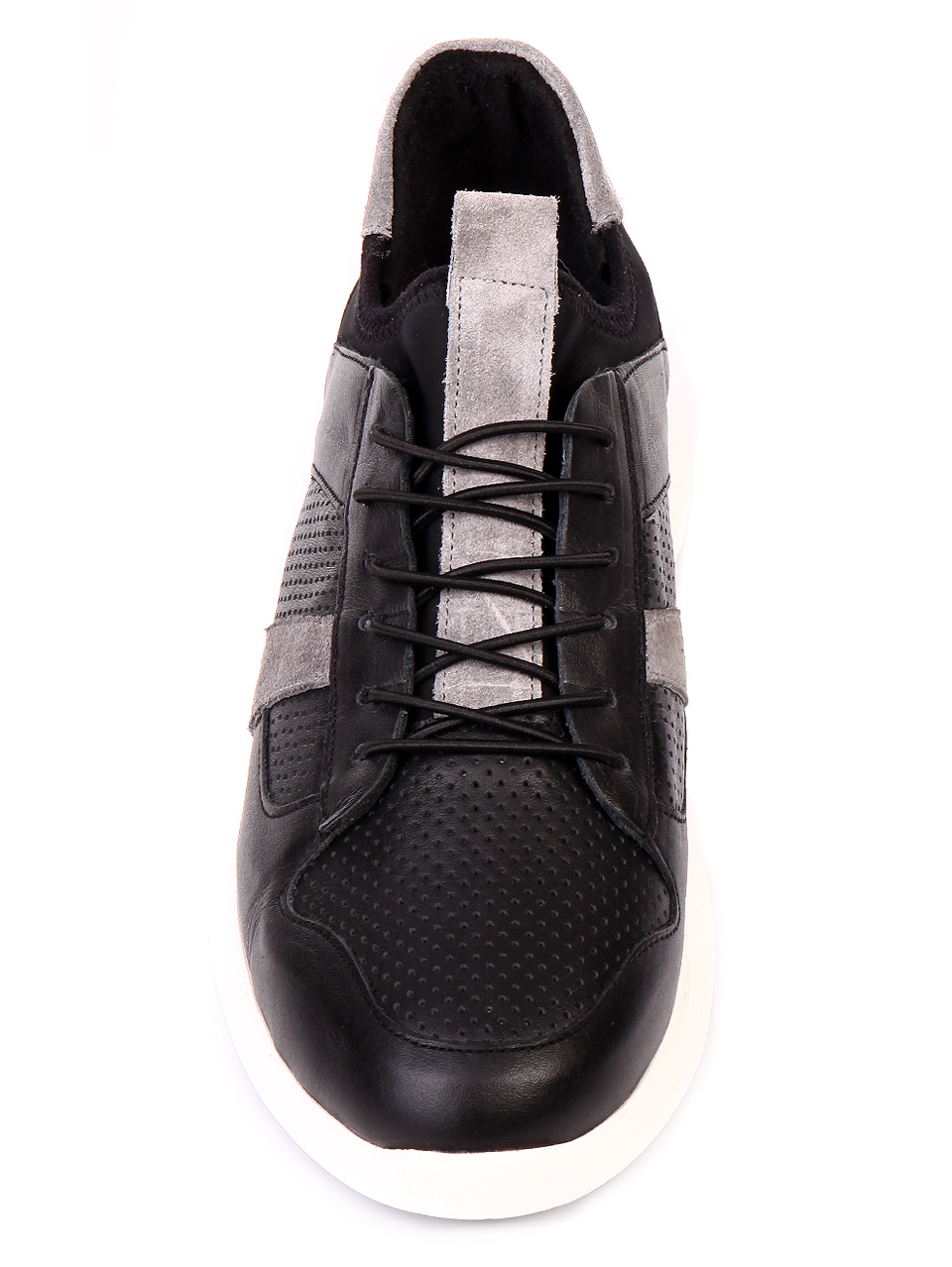 Ежедневни мъжки обувки от естествена кожа 7AT-19438 black