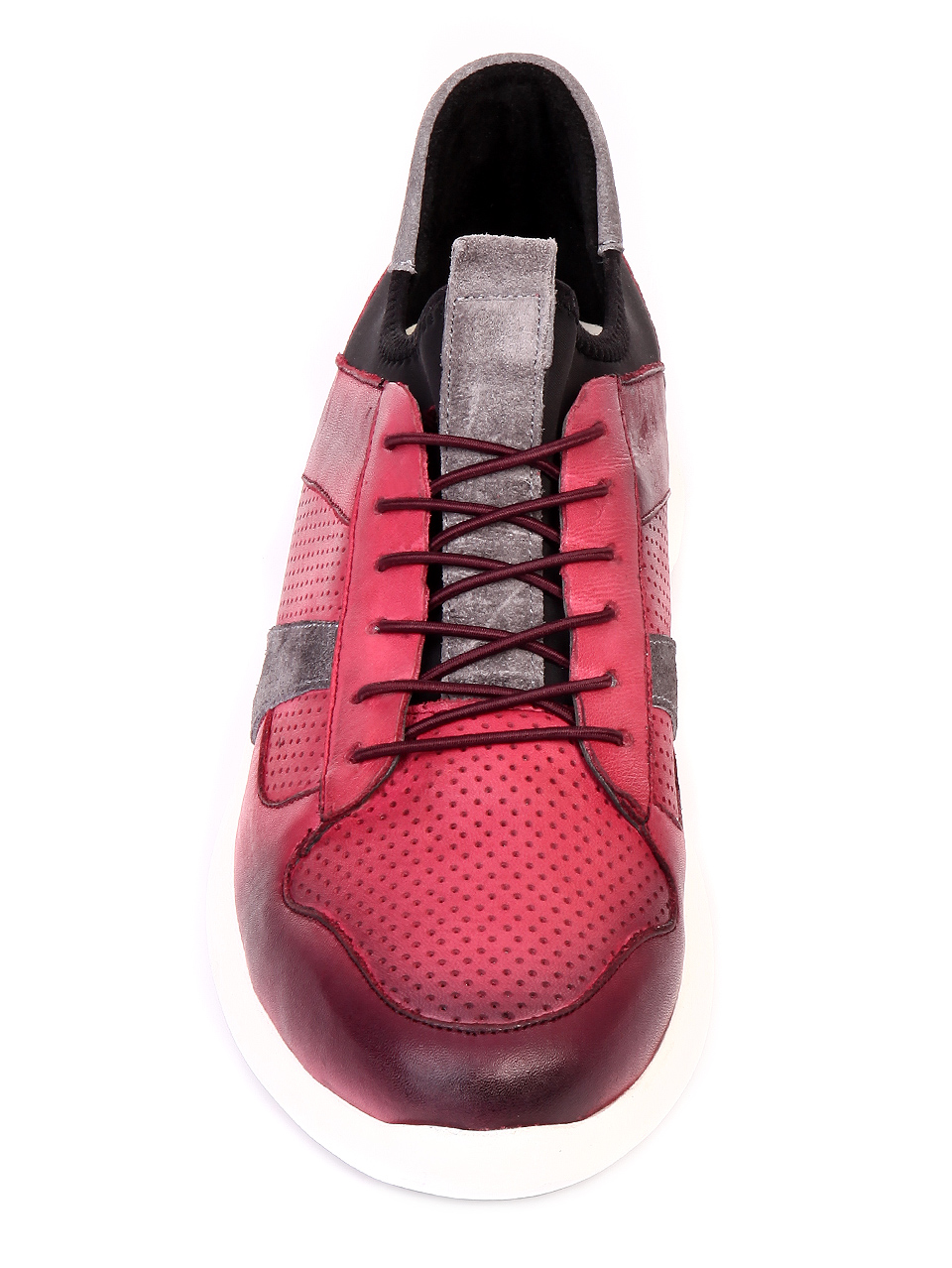 Ежедневни мъжки обувки от естествена кожа 7AT-19438 red