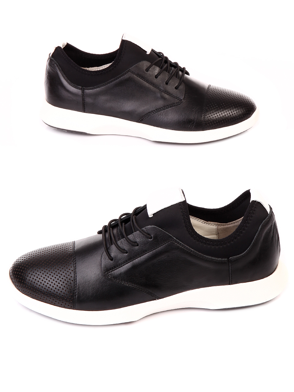 Ежедневни мъжки обувки от естествена кожа 7AT-19439 black