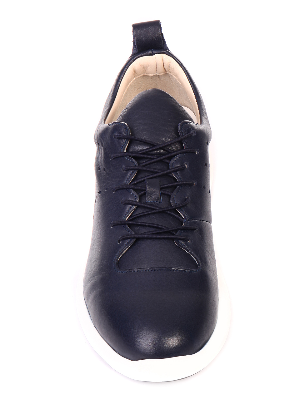 Ежедневни мъжки обувки от естествена кожа 7AT-19440 navy