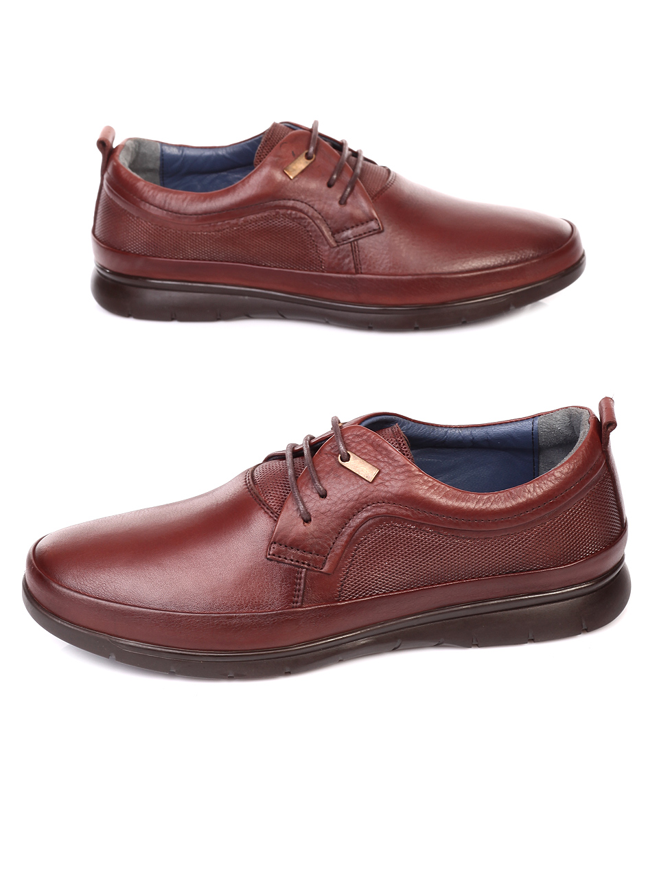 Ежедневни мъжки обувки от естествена кожа 6567 brown
