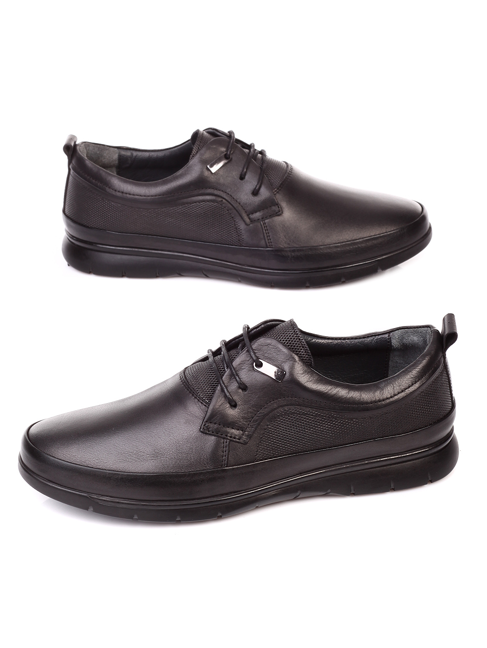 Ежедневни мъжки обувки от естествена кожа 6567 black