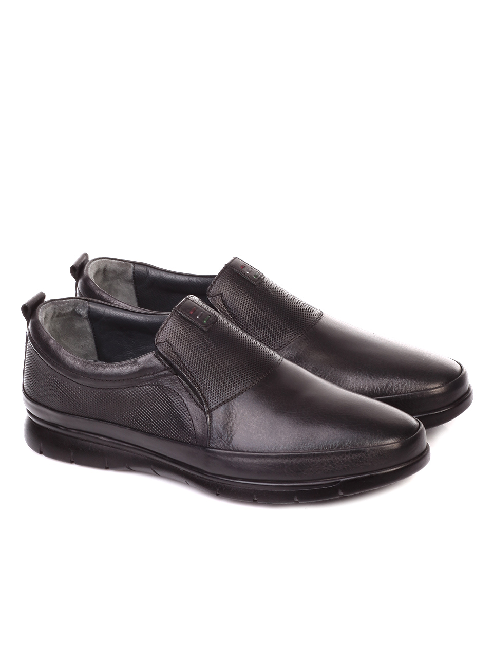 Ежедневни мъжки обувки от естествена кожа 6568 black