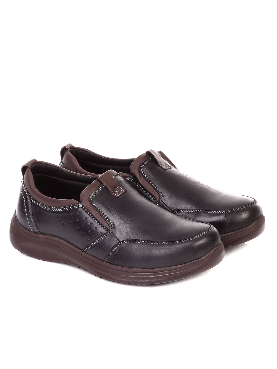 Ежедневни мъжки обувки от естествена кожа 7N-19774 black