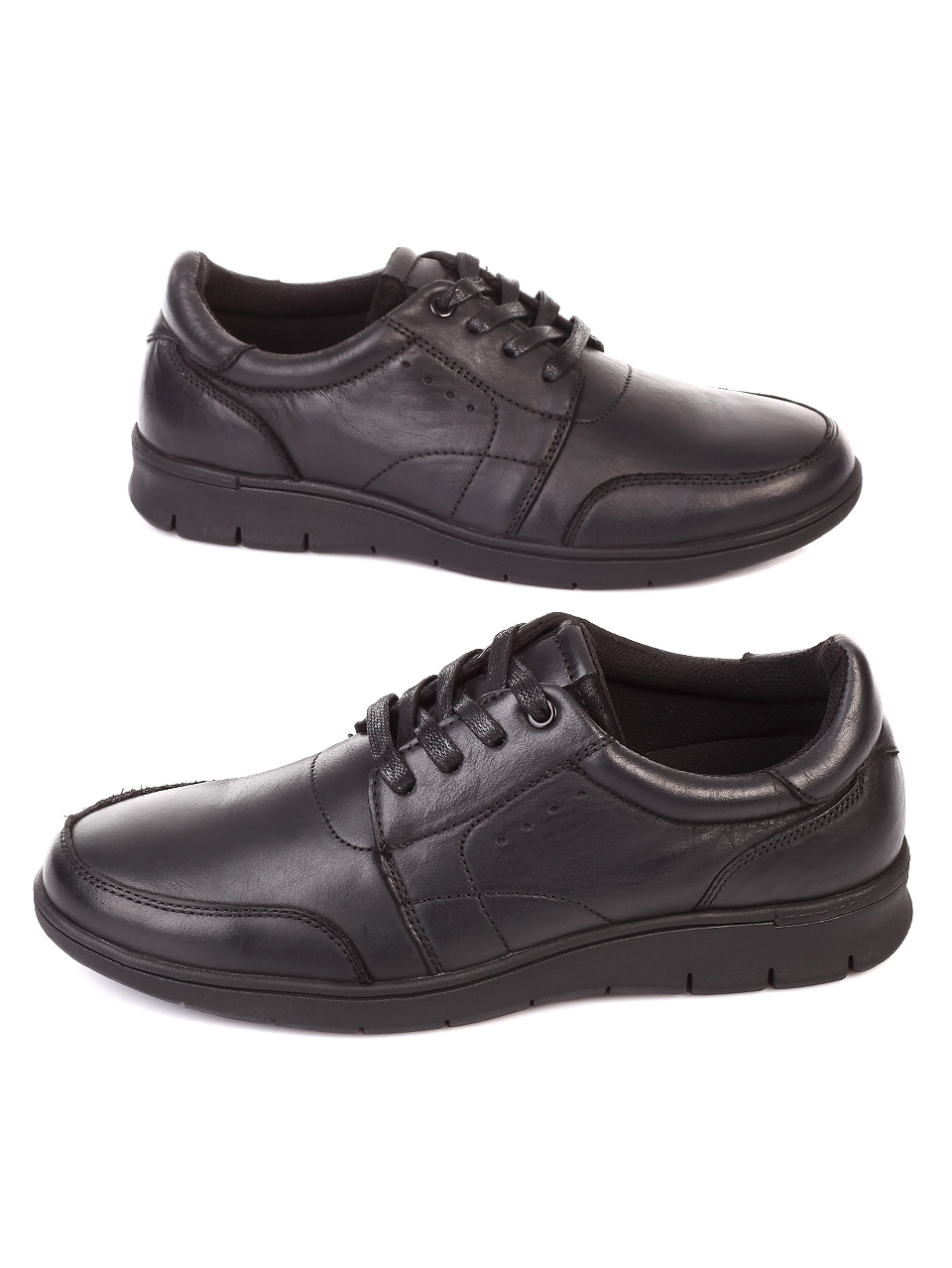Ежедневни мъжки обувки от естествена кожа 7N-19775 black