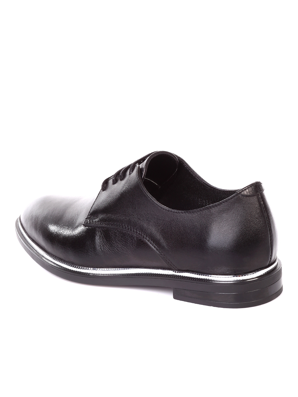 Ежедневни дамски обувки от естествена кожа в черно 3AT-19896 black